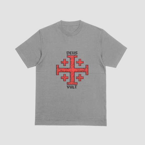 Deus Vult Jerusalem Cross T-Shirt