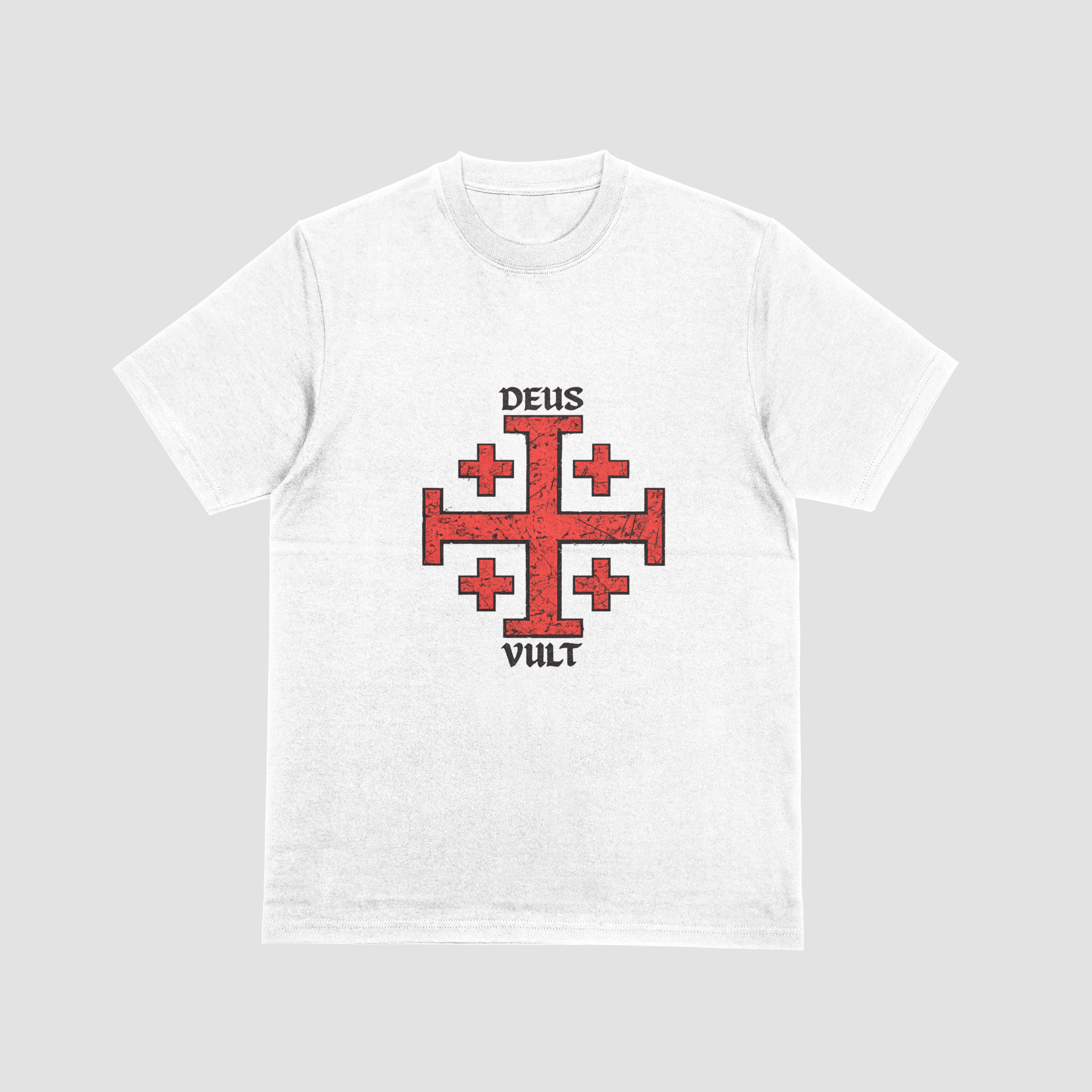 Deus Vult Jerusalem Cross T-Shirt