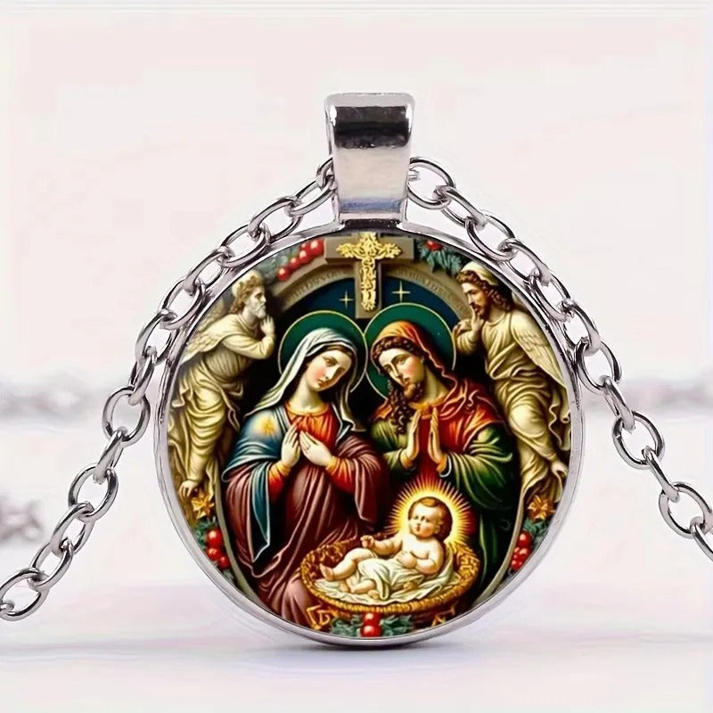 Holy Family Cameo Necklace — A Symbol of Love, Protection & Peace