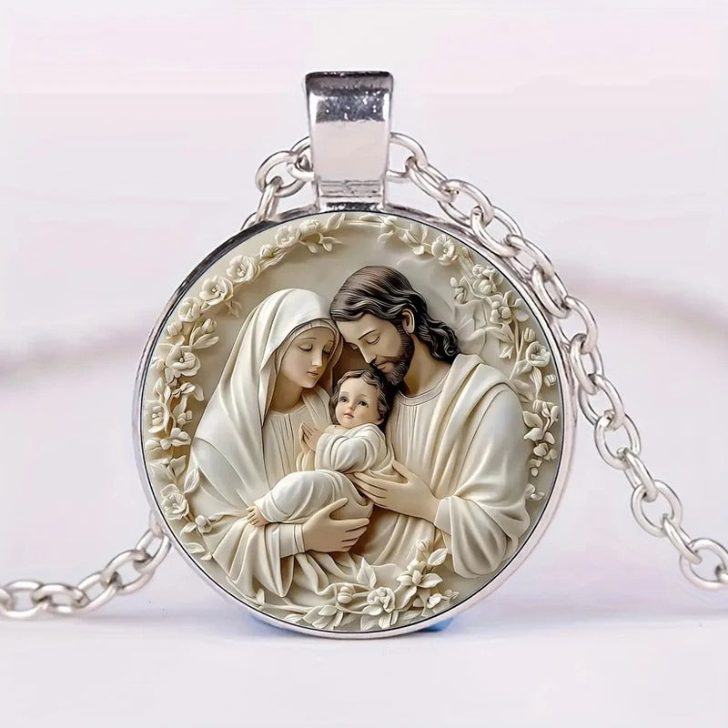 Holy Family Cameo Necklace — A Symbol of Love, Protection & Peace