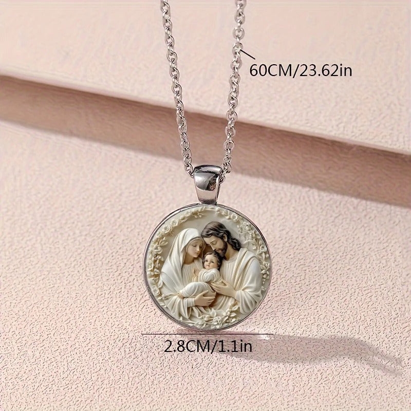 Holy Family Cameo Necklace — A Symbol of Love, Protection & Peace
